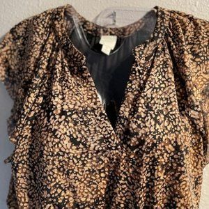 V Neck Sleeveless Multi Layer Dress